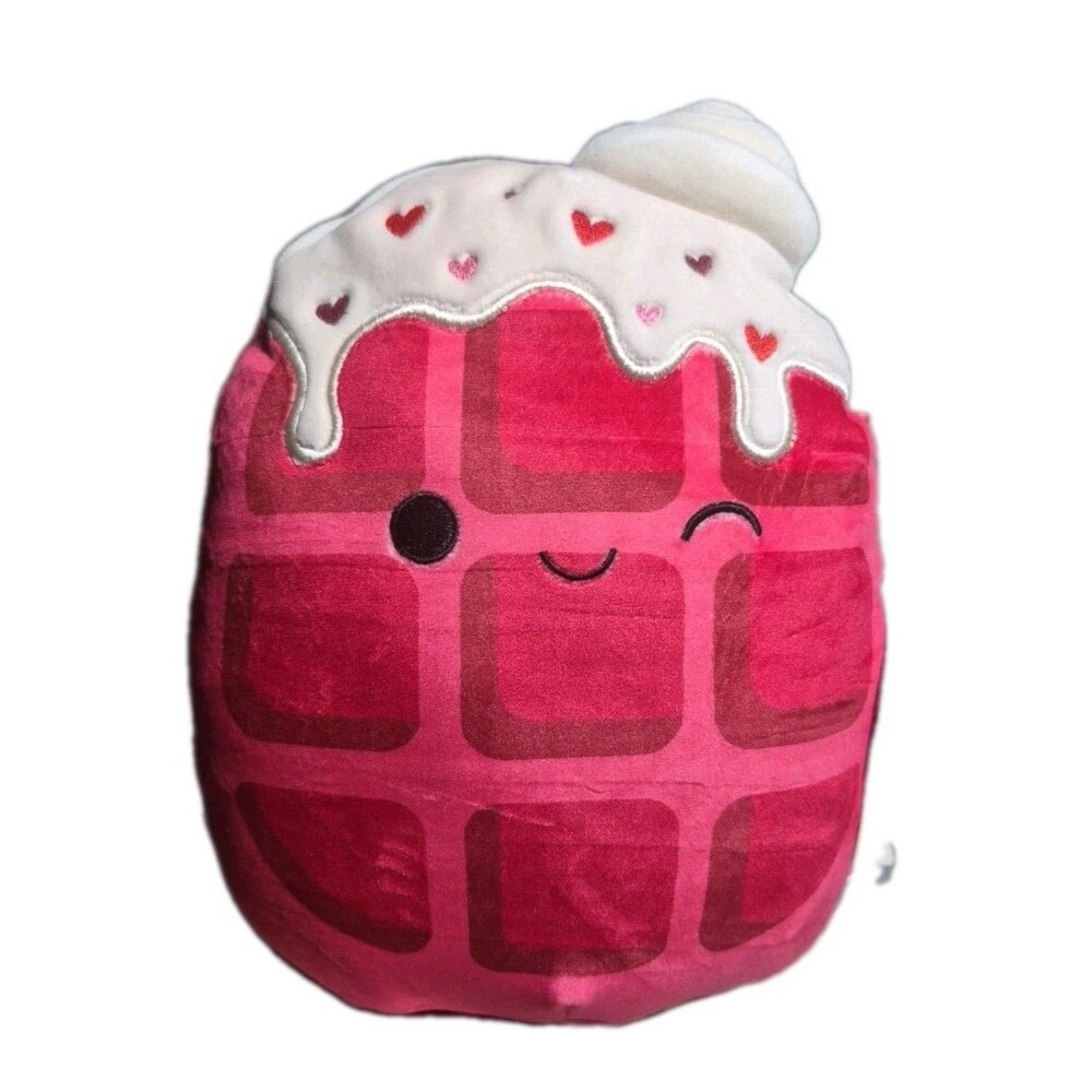 NWT Squishmallow 8” Sayonara Waffle Hearts Pink Valentines 2026 Plush HTF